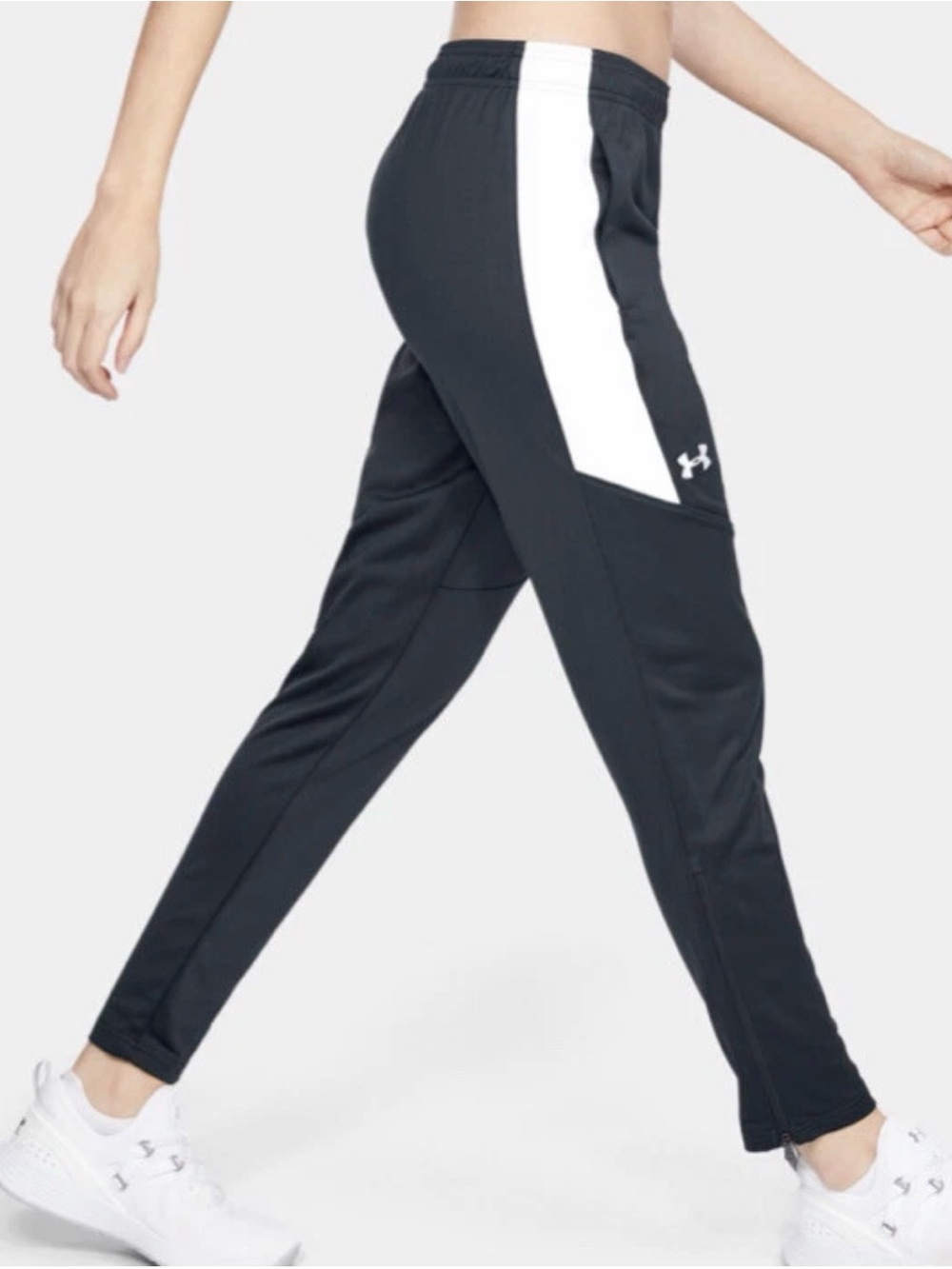 Under Armour Soccer Black with White Panel Performance Joggers